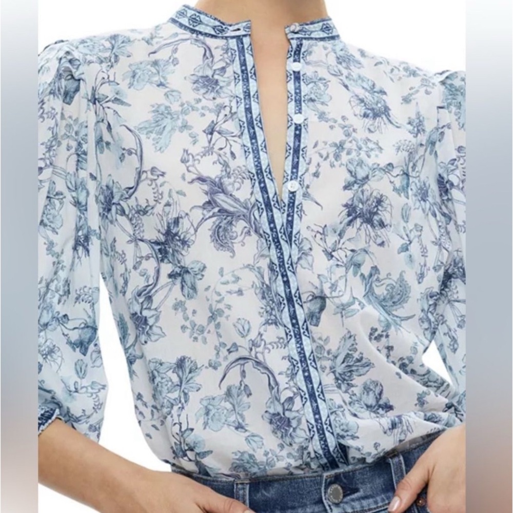 Alice + Olivia Blouson Sleeve Top size S